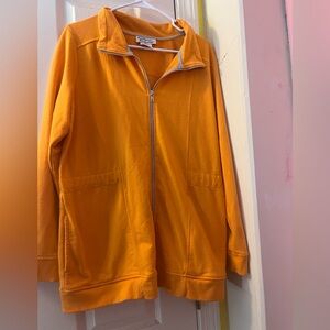 Anthony Richards Bright Orange jacket with Gray Trim